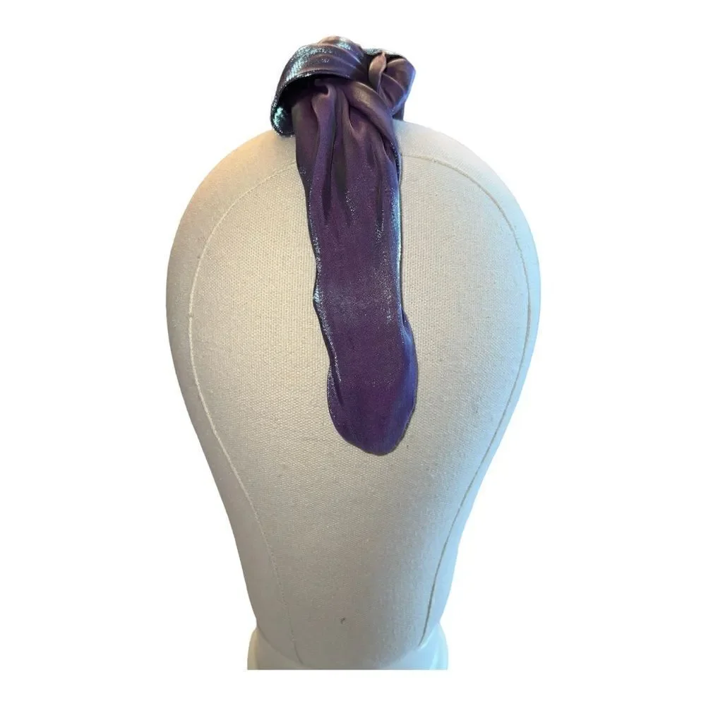 INC International Concepts Shimmering Knotted Headband Purple New